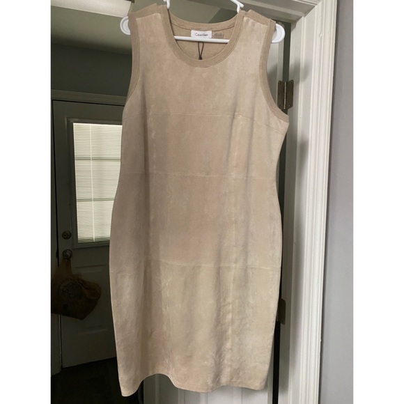Calvin Klein Faux Suede Dress Size L - Picture 1 of 2